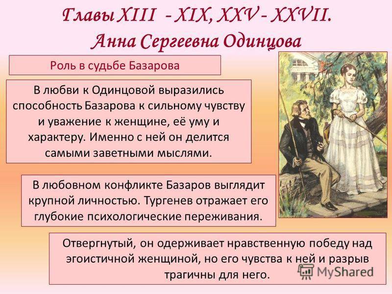 История любви евгения базарова и анны сергеевны одинцовой в романе отцы и дети