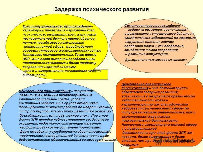 Специфические особенности детей с зпр
