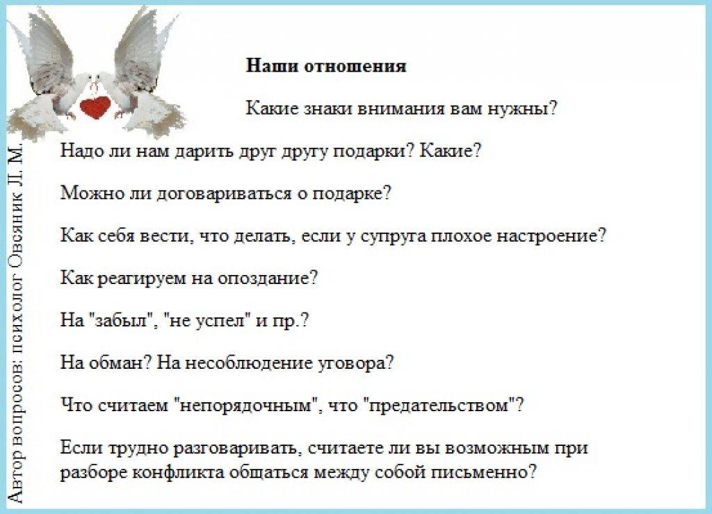 Топ-50 вопросов, чтобы узнать мужчину получше и понять его психологию