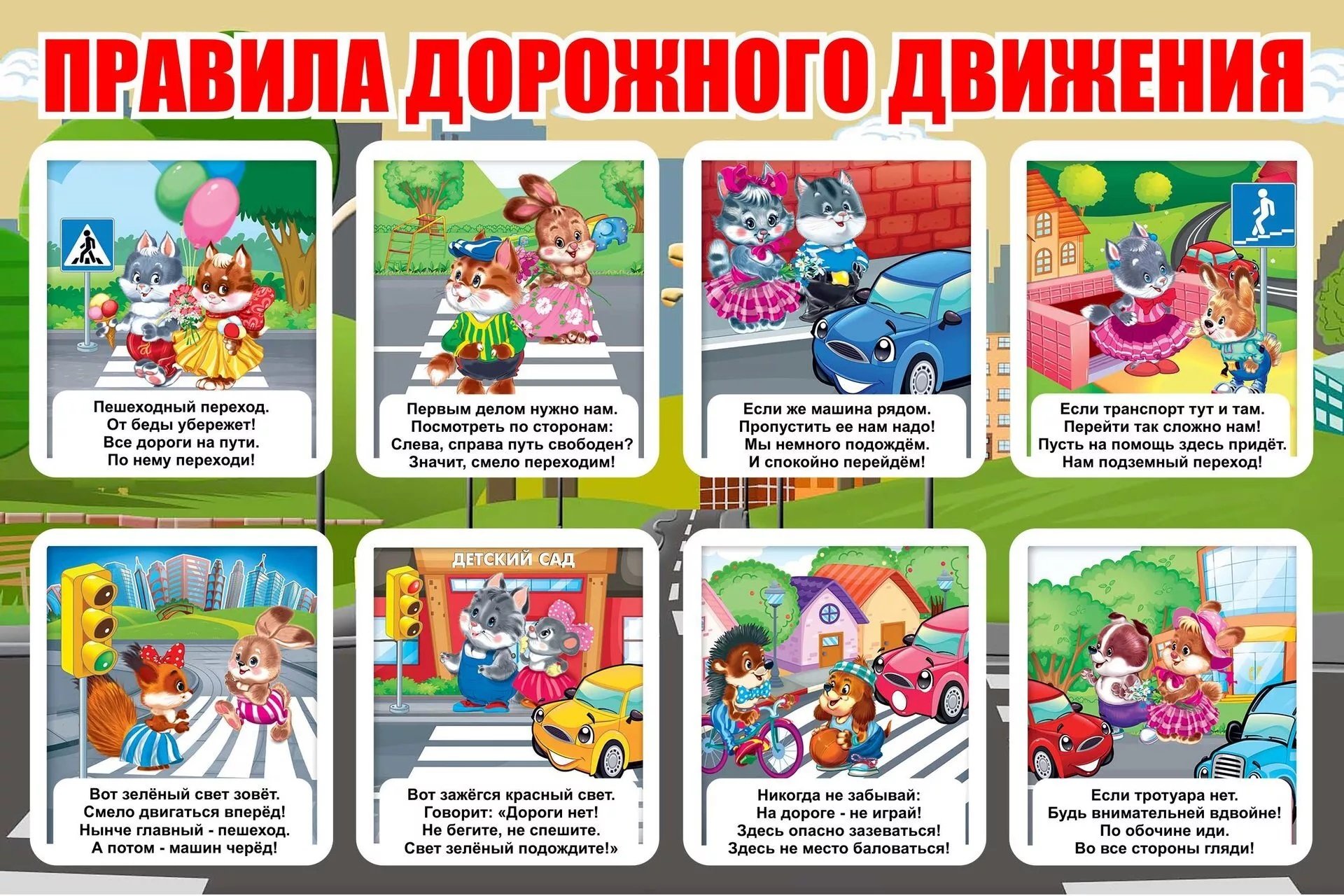 Обеспечение безопасности детей на дорогах - правила поведения, основные опасности