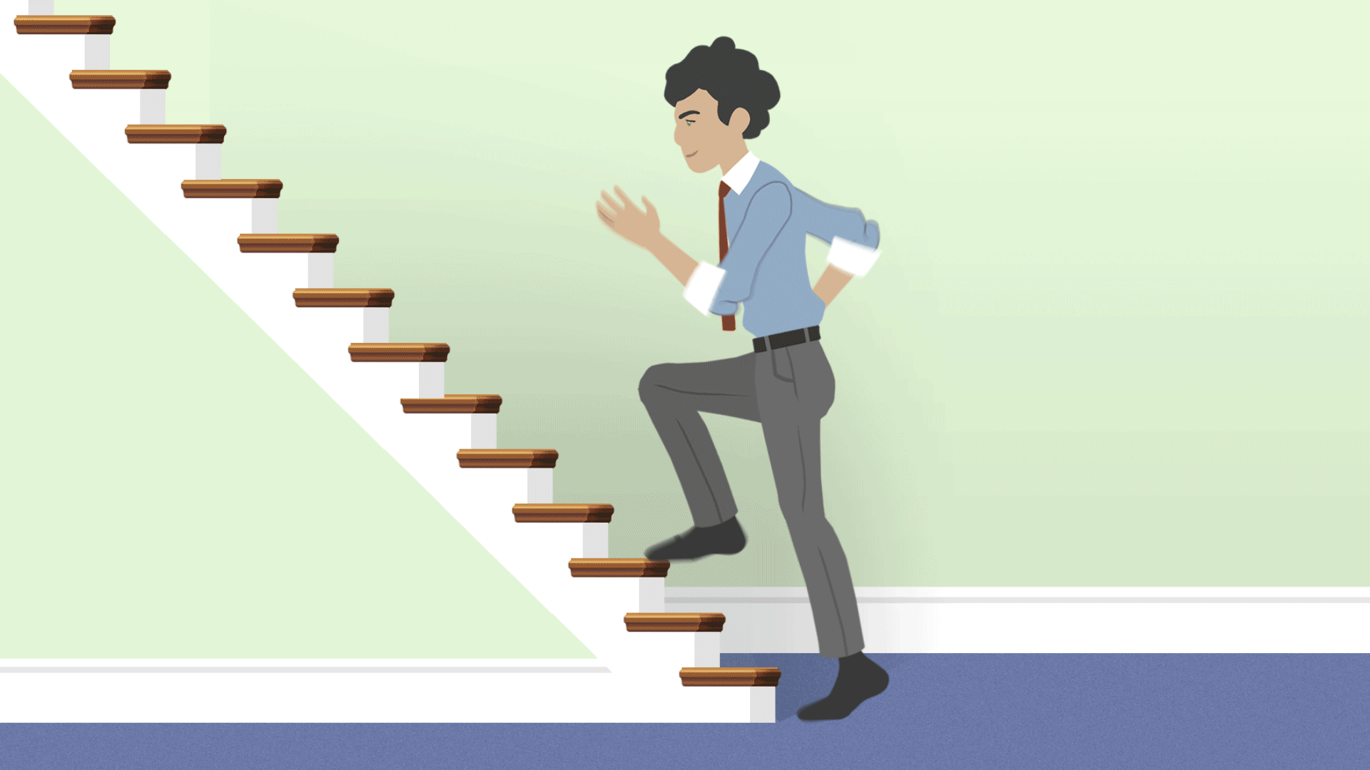 Иди сходи. Карьерная лестница. Человек поднимается по лестнице. Человек на ступеньках. Человек идет по ступенькам.