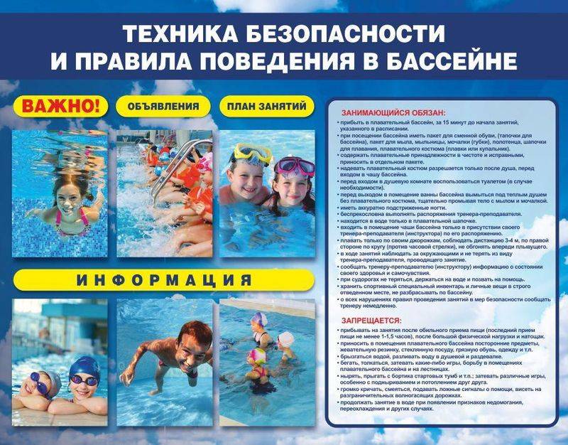 Правила посещения бассейна