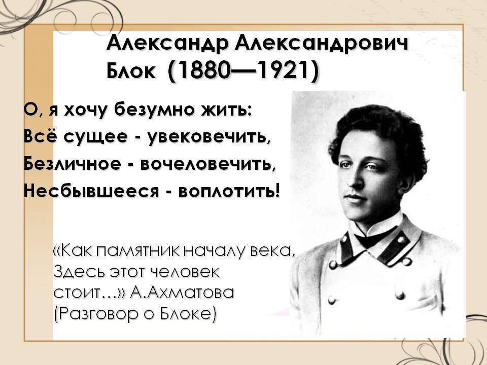 Имя писателя блок. Александрович Александрович блок.