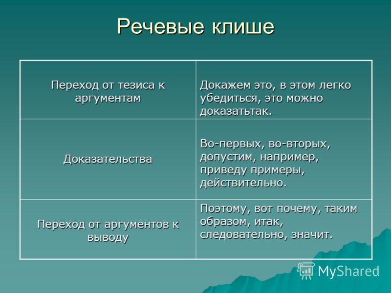 Клише 2 аргумента