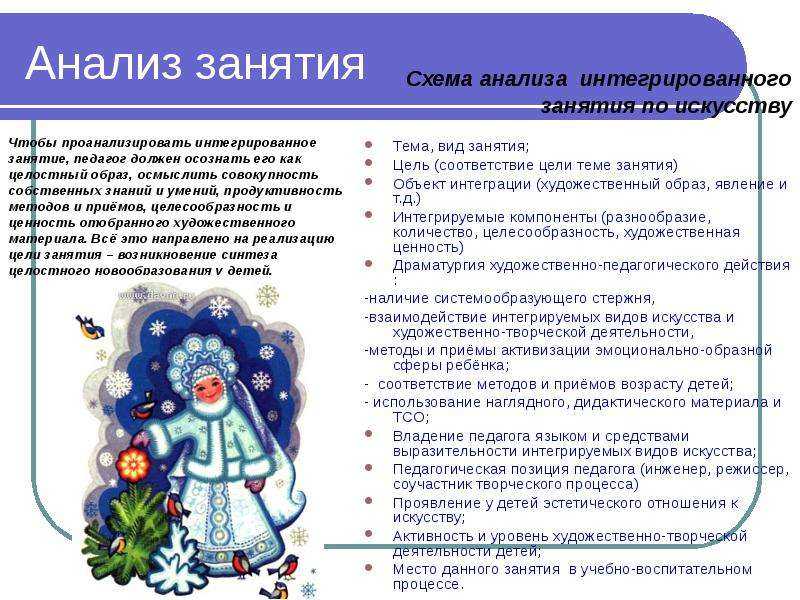 Анализ занятия в доу по фгос: образец, таблица