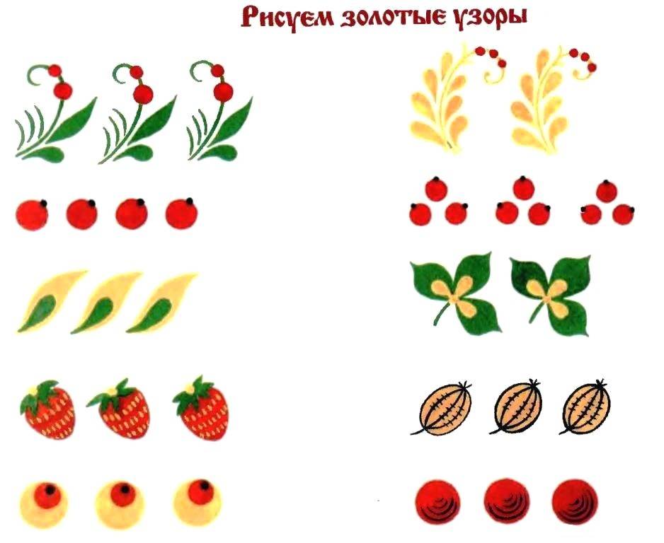 Хохлома роспись золотые узоры хохломы для детей, рисунки для посуды, фото