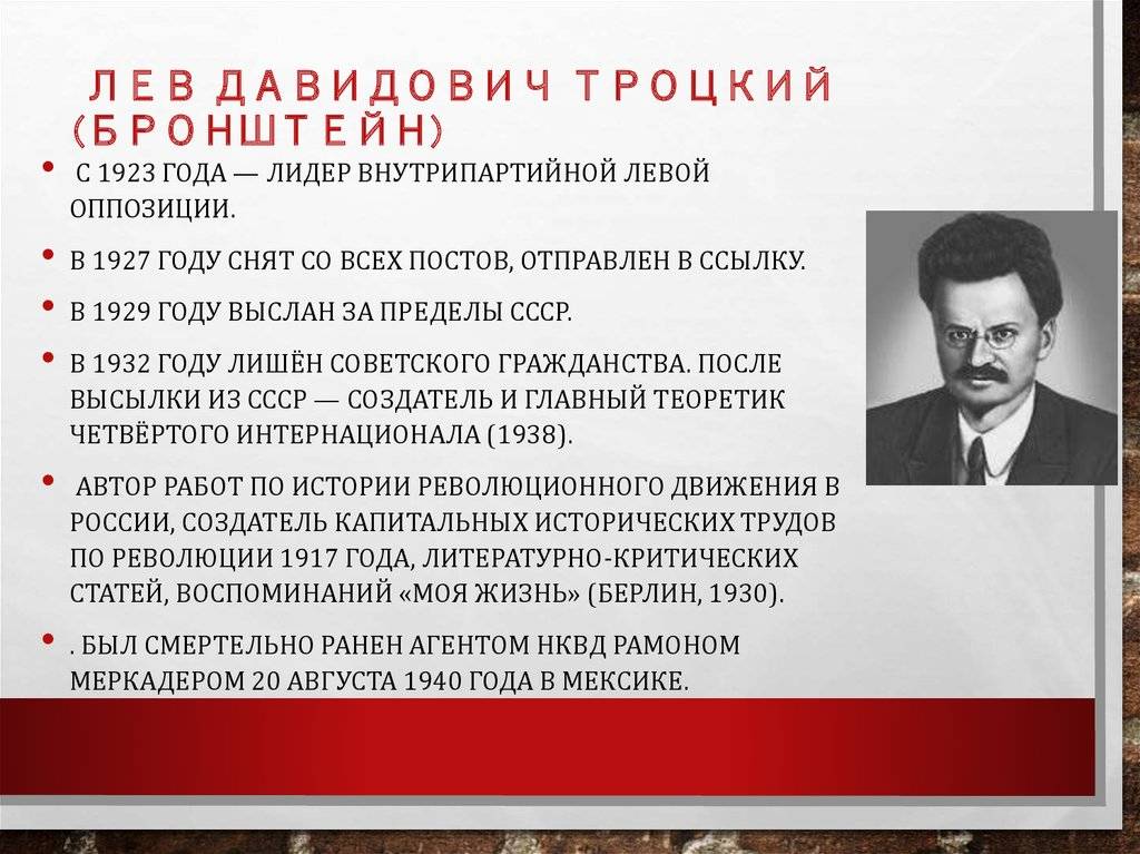 Троцкий лев давидович: биография, фото и интересные факты