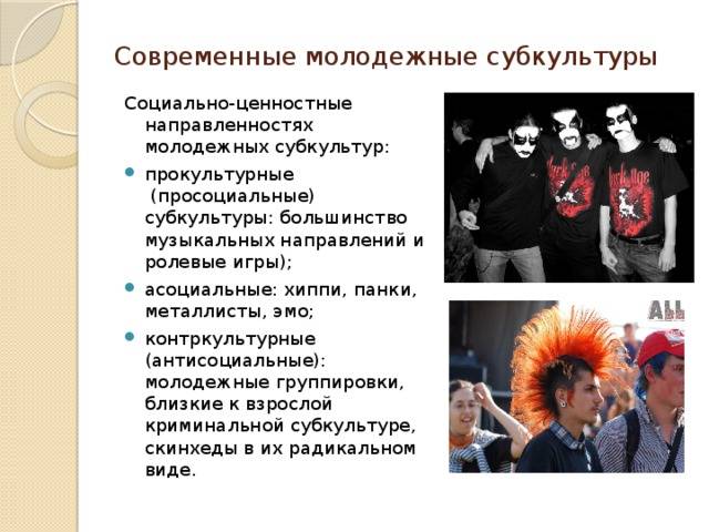Молодежные 'тусовки' и субкультуры. эссе. социология. 2012-04-01