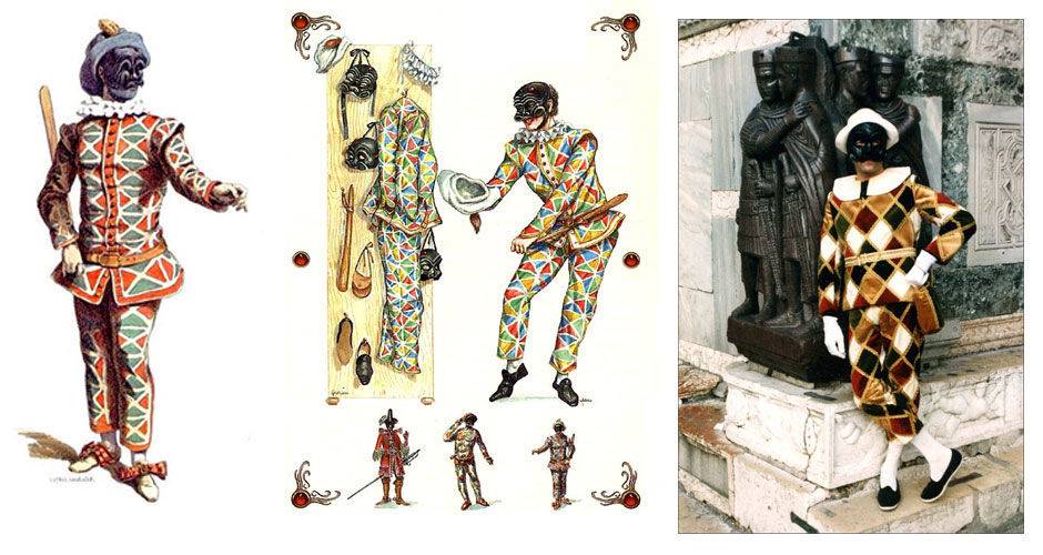 "комедия дель арте" и венецианские маски