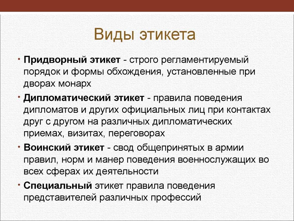 Что такое этикет. определение