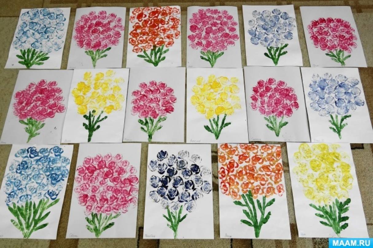 Рисование красивые цветы средняя группа (много фото!) - pikselyi.ru